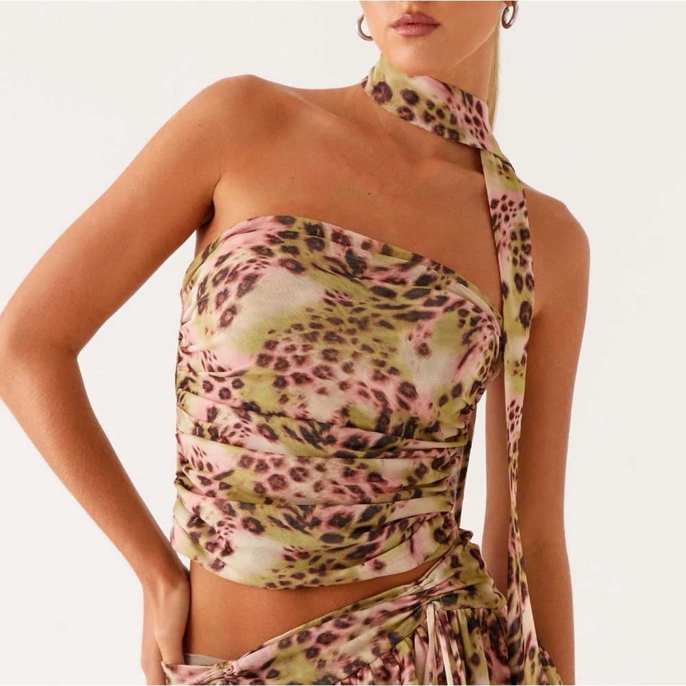 Peppermayo Leopard Scarf Top